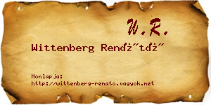 Wittenberg Renátó névjegykártya